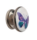 Thumbnail: Ceramic Butterfly Nickel Plated Knobs