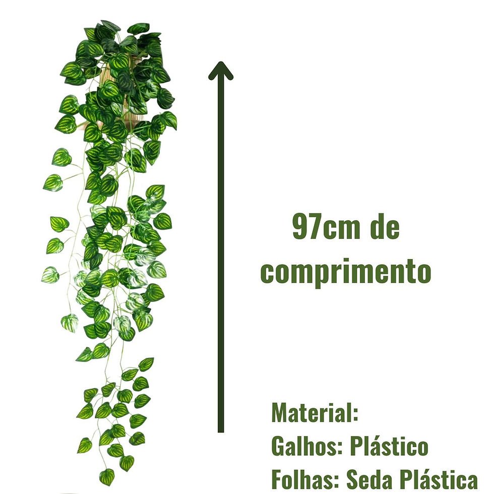Thumbnail: kit 2 Planta Artificial Pendente Folhagem Peperomia Decoração Toque Realista