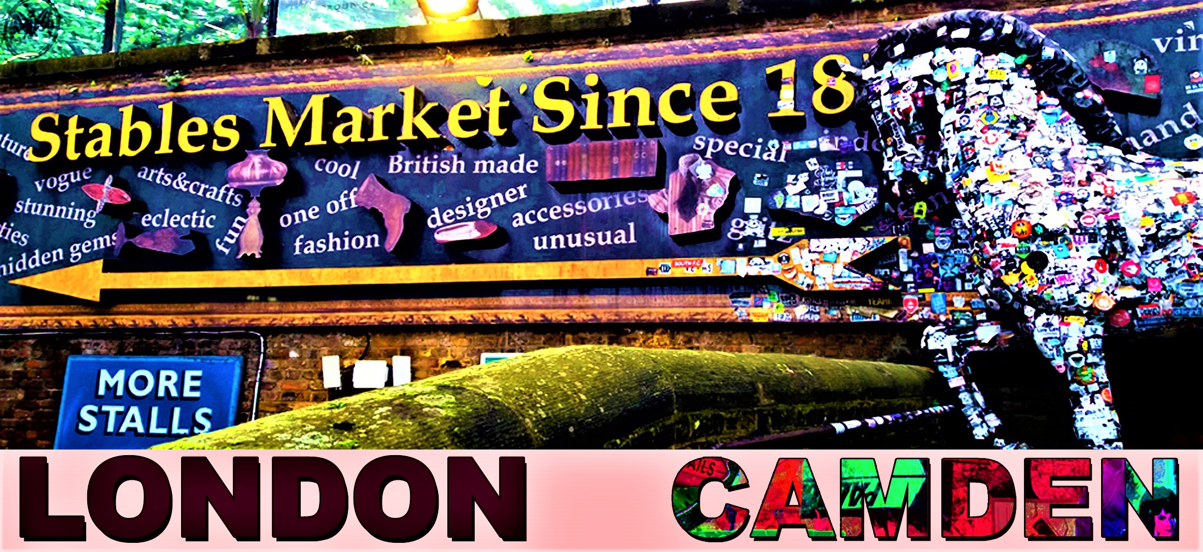 Postcard of The Stables Market in Chalk Farm Road, Camden Town, London