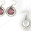 Miniature : Boucles d'oreilles illustrations rouge clair petits hexagones