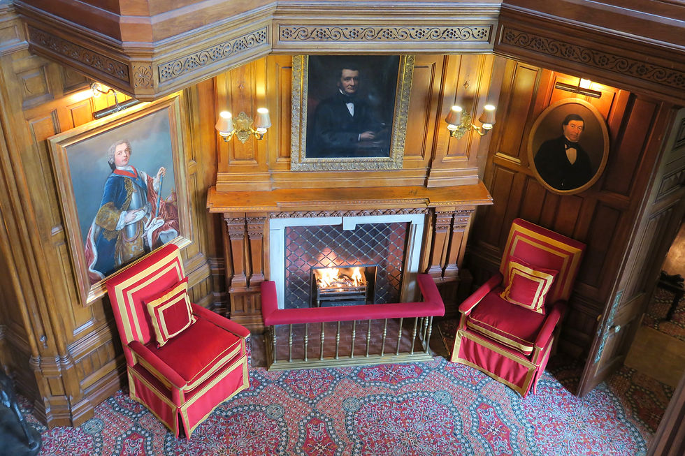 Oak Hall fireplace at Ashford Castle