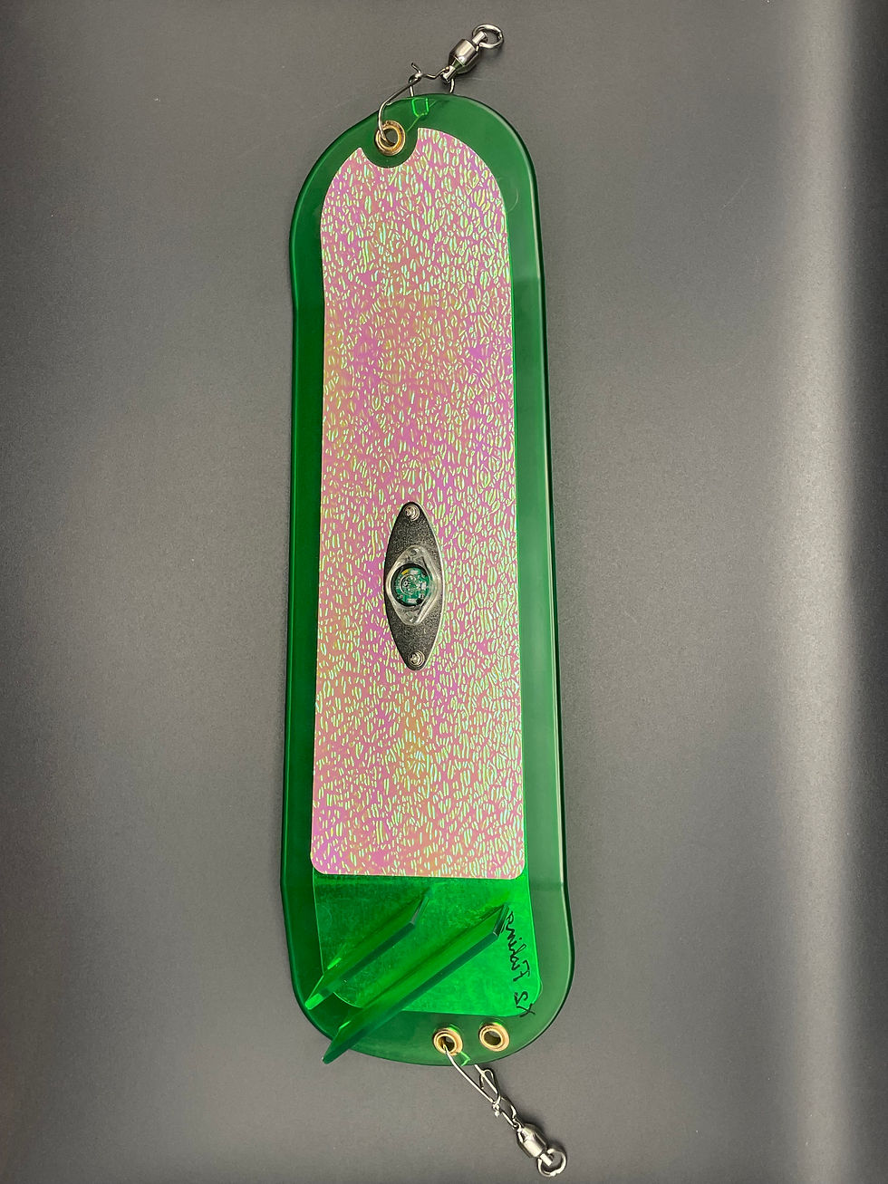 Thumbnail: X2 - G - Chartreuse Shark - Crushed Pearl Back 11" Lighted Flasher