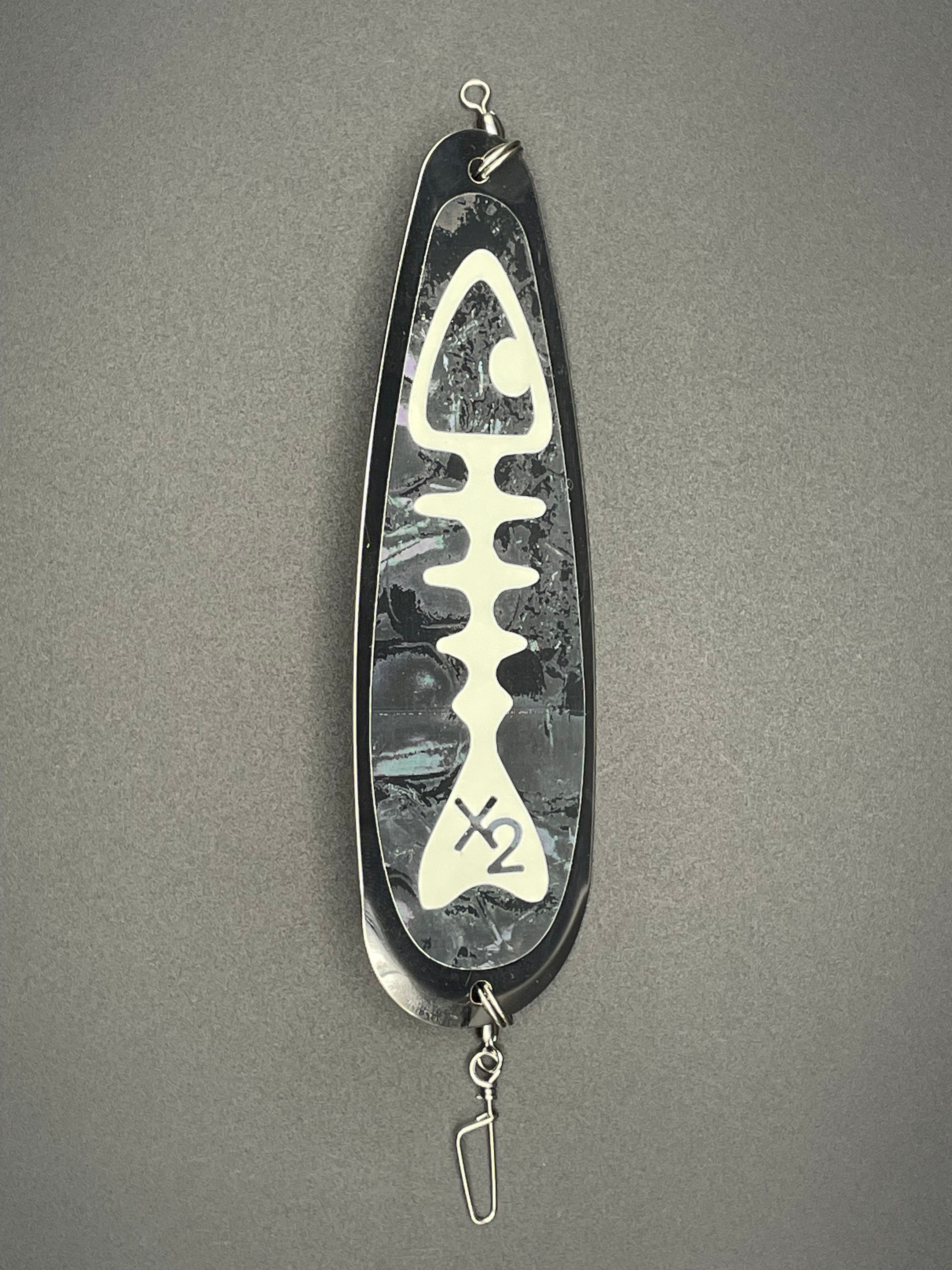 X2 - Glow Fishbone Aurora 5.5" Kokanee Dodger