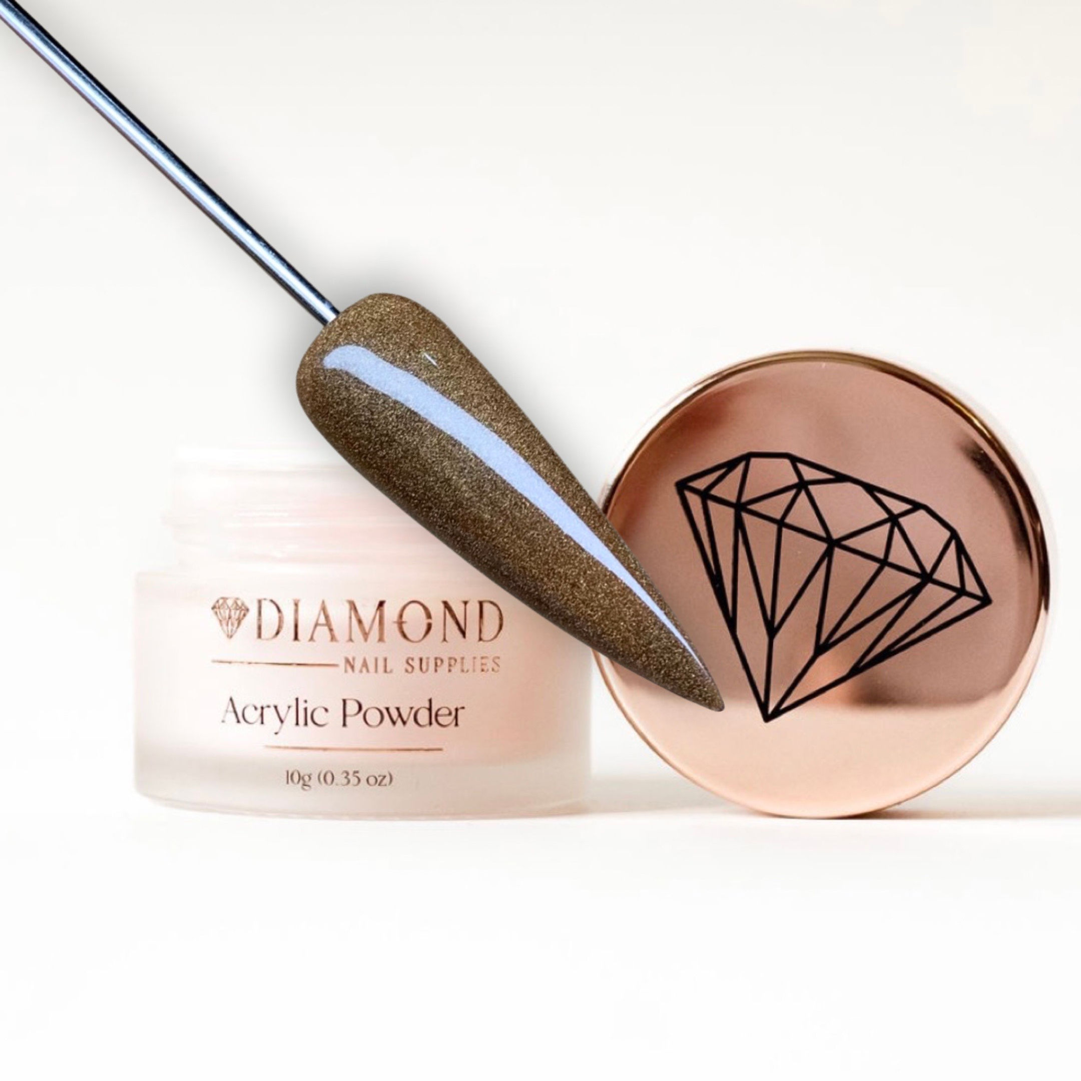 Antique Bronze Coloured Acrylic Nail Powder