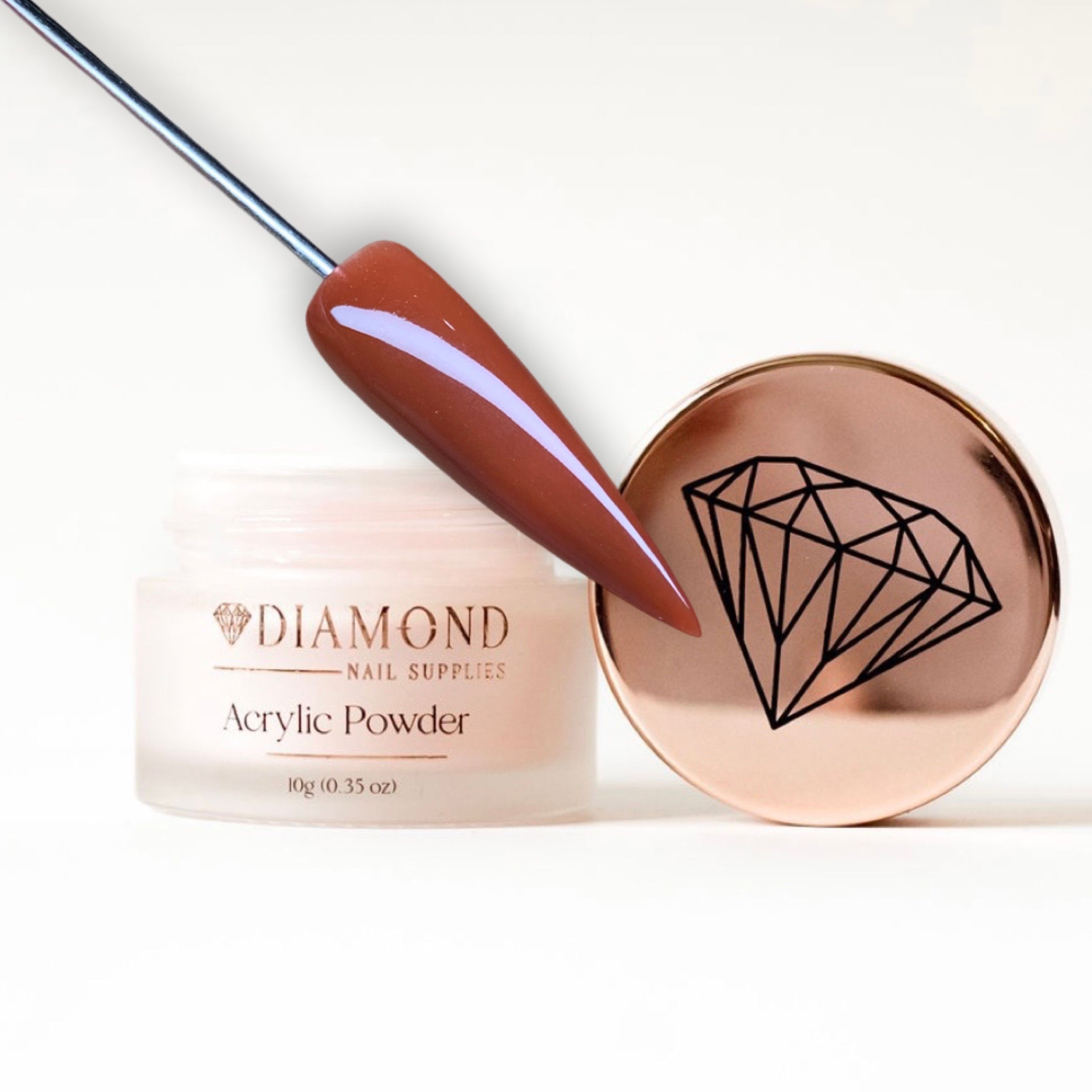 Brick Coloured Acrylic Nail Powder