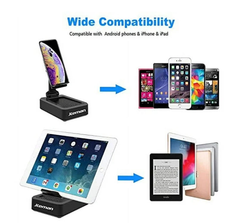 Thumbnail: Built-in Microphone Bluetooth 5.0 Portable Speaker with Adjustable Phone Stand