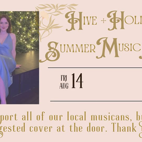 Live Music at Hive & Hollow: Courtney Eberle - August 14th
