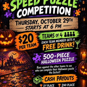 Halloween Speed Puzzle Competition at Backwoods Bar - October 29th