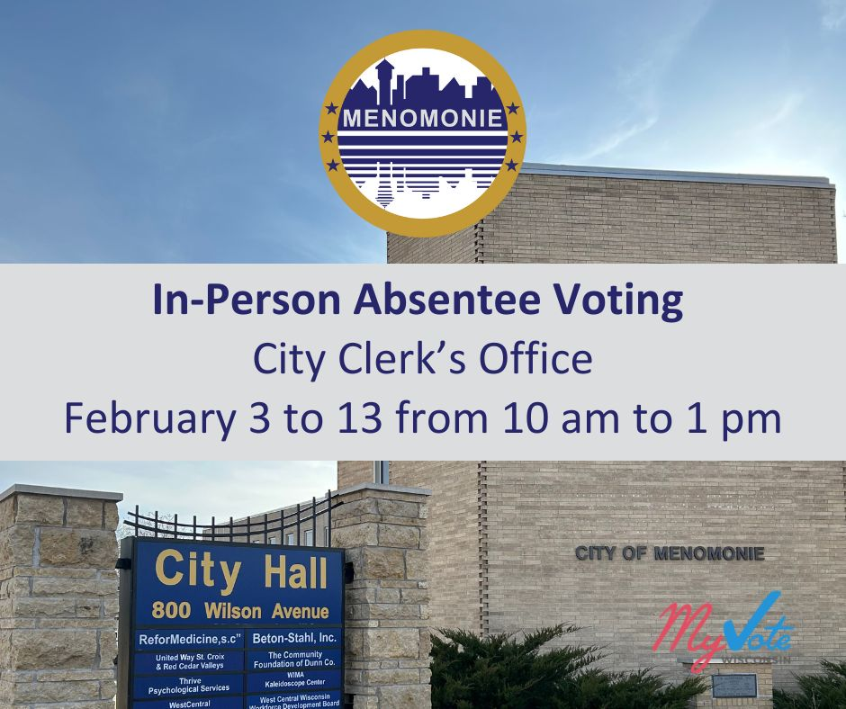 In Person Absentee Voting - February 3rd through the 13th
