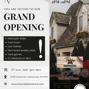 The Cobble & Vine Grand Opening - June 13th