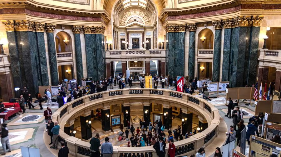 Students from across all 13 Universities of Wisconsin campuses took part in Research in the Rotunda on March 11, 2026.