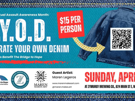Decorate Your Own Denim for Sexual Assault Awareness Month - April 26th
