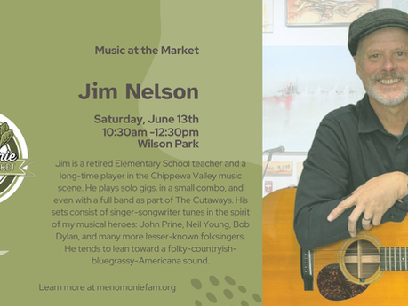 Live Music at The Farmers Market: Jim Nelson - June 13th