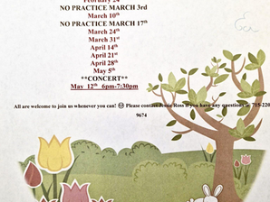 Joyful Noise Choir Spring Schedule