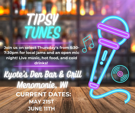 Kyote's Den Introduces "Tipsy Tunes" Select Thursdays