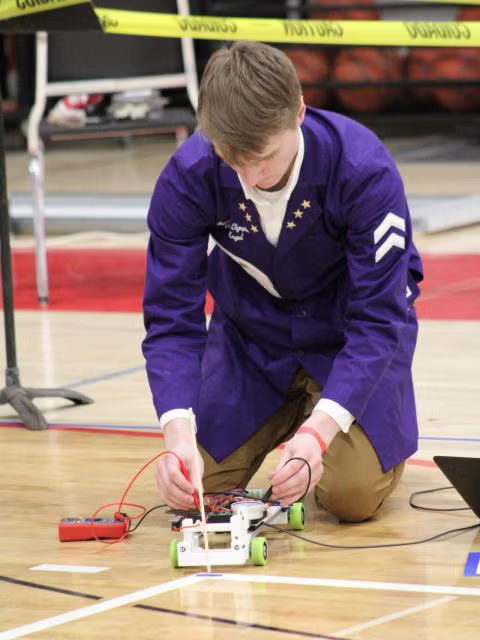UW-Stout Polytechnic student William Engel at a Science Olympiad competition. / Submitted photo
