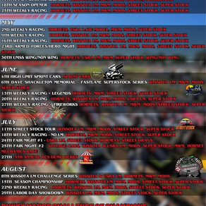 Red Cedar Speedway Updated 2025 Schedule