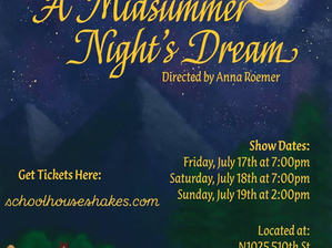 Schoolhouse Shakespeare Company Presents A Midsummer Night's Dream at the Dunnville Schoolhouse - July 17th through the 19th
