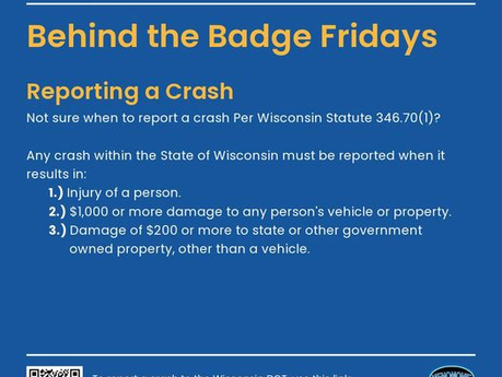 Behind the Badge Fridays: Reporting a Crash
