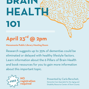 Brain Health 101 presentation - April 23rd