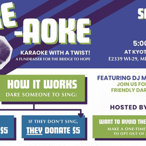 Dare-aoke at Kyote's Den to benefit Bridge to Hope - April 18th