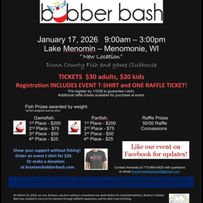 Braxton's Bobber Bash 2026 - January 17th