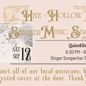 Live Music at Hive & Hollow: QuinnElizabeth - September 12th