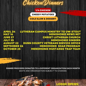 Menomonie Moose Lodge Charcoal Chicken Dinners Schedule