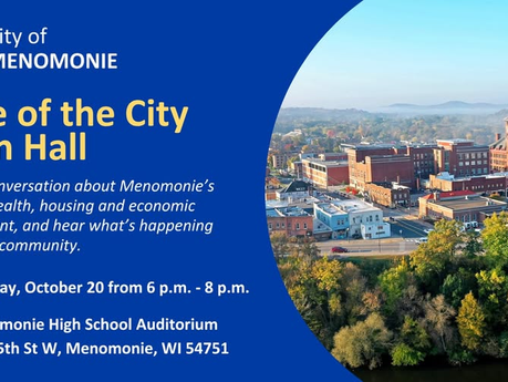 City of Menomonie State of the City Town Hall Meeting - October 20th