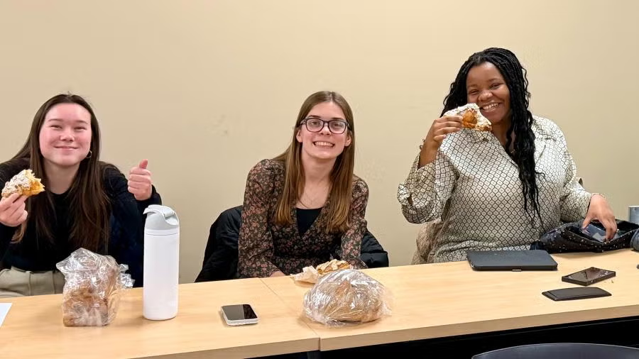 Cost accounting students presented their findings at the end of their project. / Kayla Stajkovic