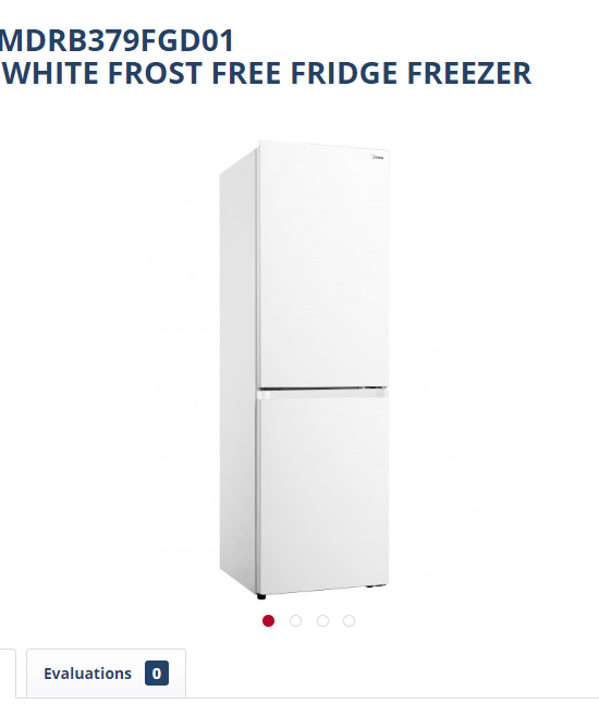 Thumbnail: Midea MDRB379FGD01 55cm Frost Free Fridge Freezer H180cm