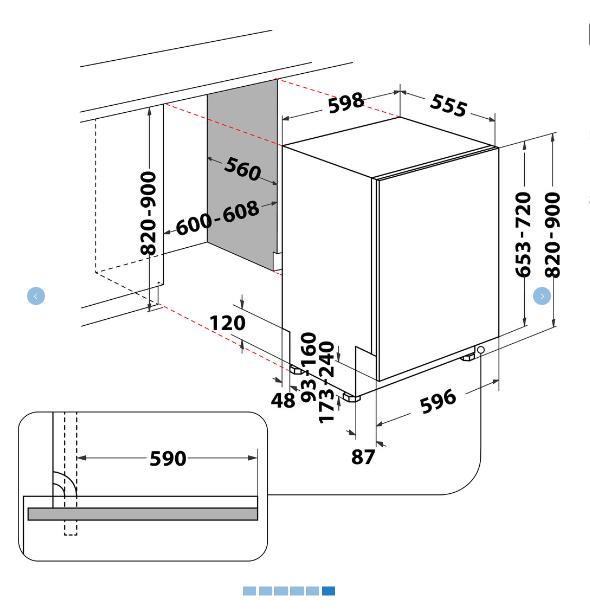 Thumbnail: Hotpoint H2IHD526 UK 60cm Fully Integrated Dishwasher