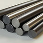 Case hardening steel rods with a dark core and slightly hardened outer surface. multiple r