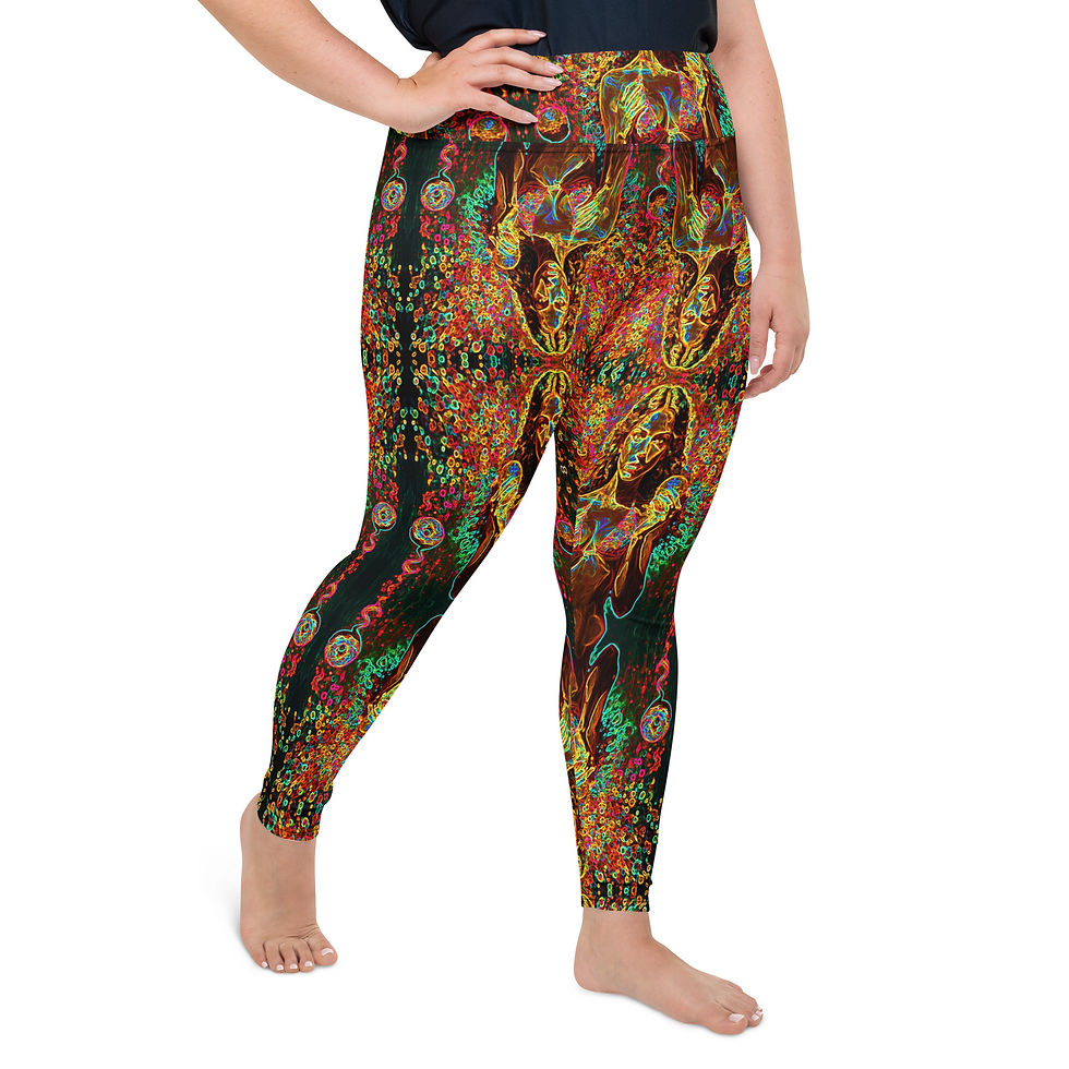 Thumbnail: Black Pearl Inspired - Plus Size Leggings