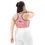 Thumbnail: Woman wearing pink sports bra with text, standing in white leggings ArtDivaArt.
