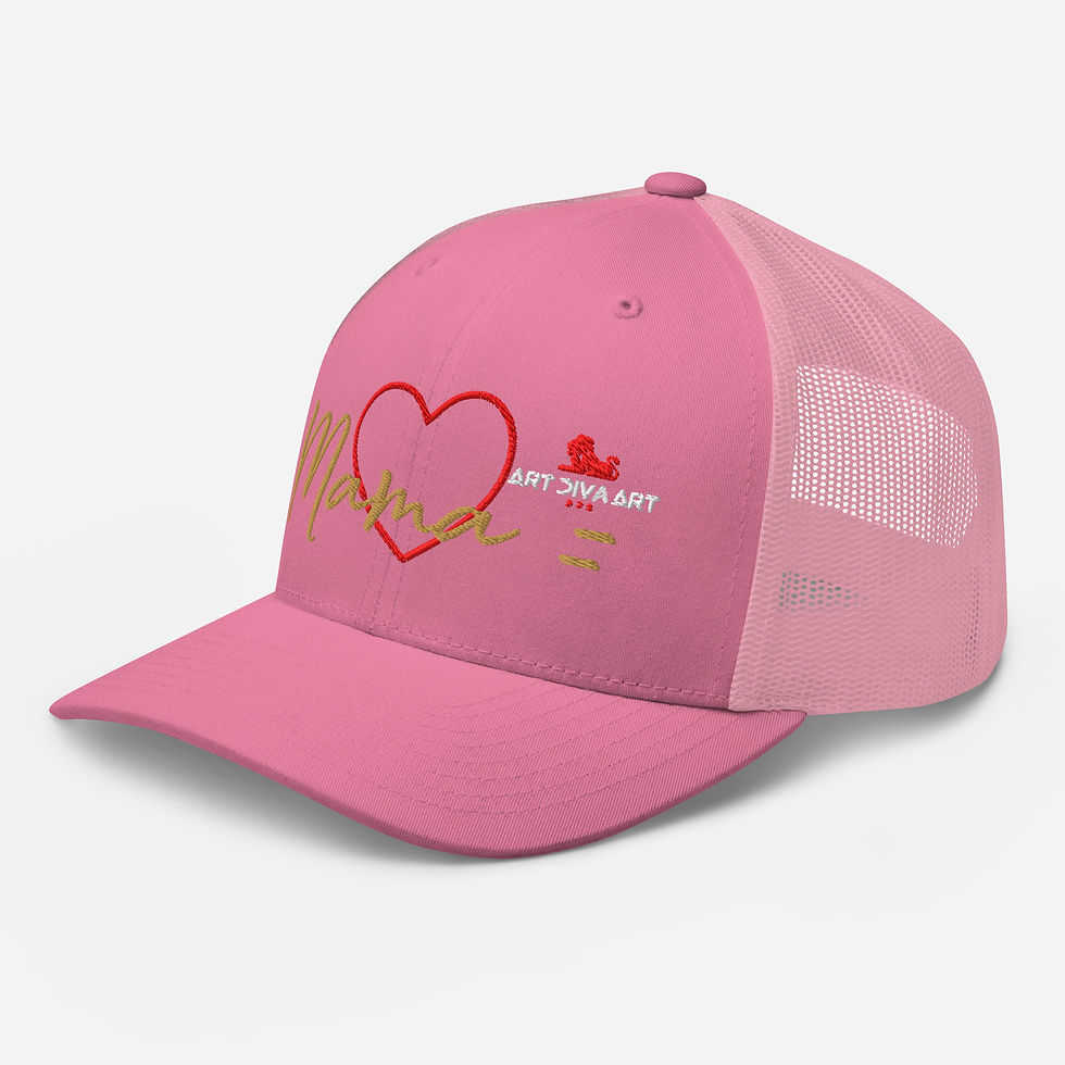 Thumbnail: Mama = Heart Trucker Cap - Lion Edition | Mothers of Strength-Moms of Power