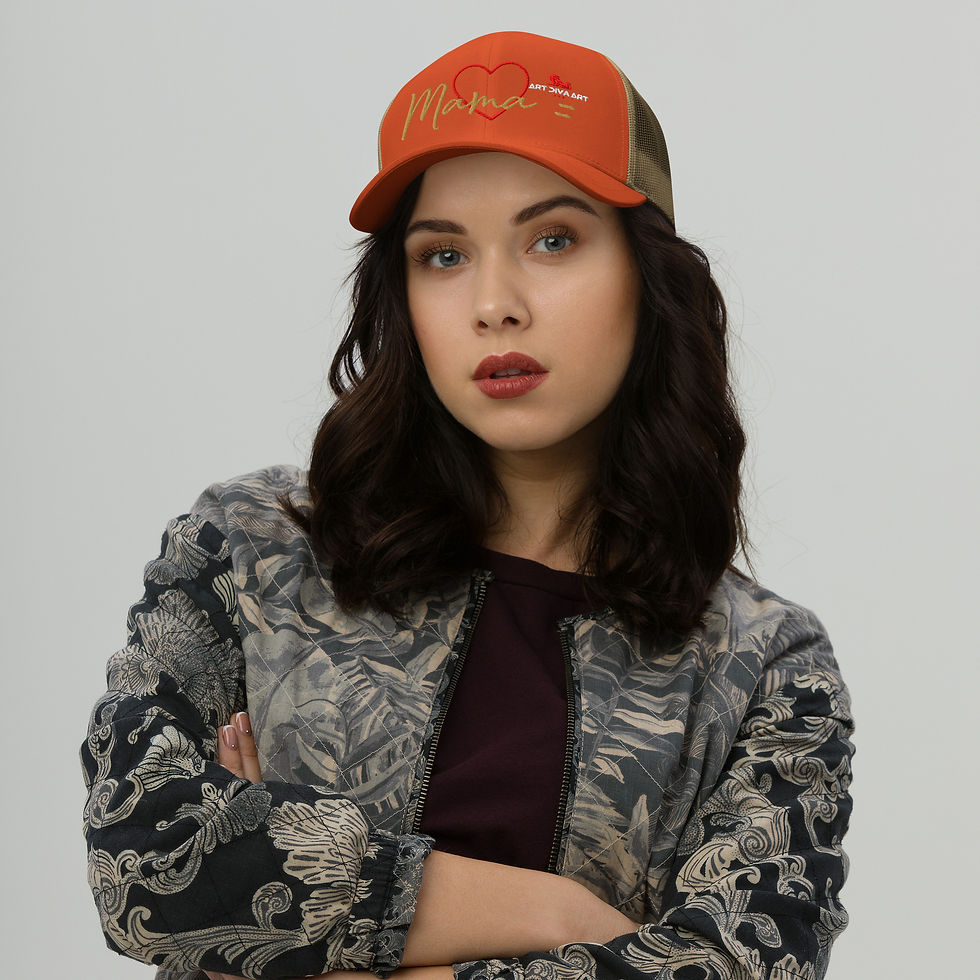Thumbnail: Mama = Heart Trucker Cap - Lion Edition | Mothers of Strength-Moms of Power