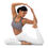 Thumbnail: Woman in yoga pose wearing printed sports bra and white leggings ArtDivaArt