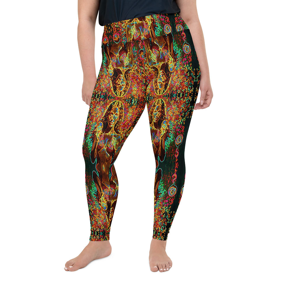 Thumbnail: Black Pearl Inspired - Plus Size Leggings
