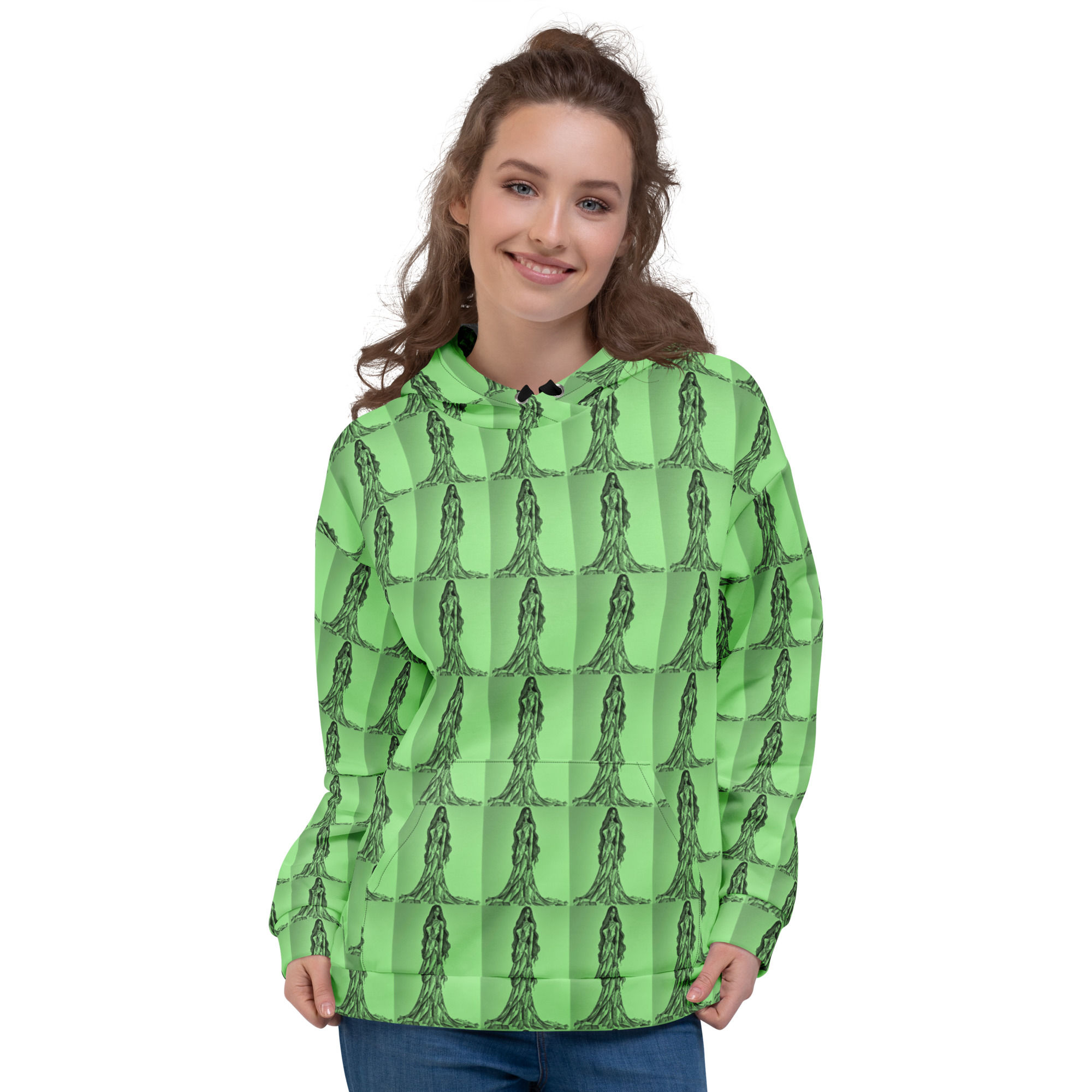 Peeking Twin Inspired Green - Unisex Hoodie