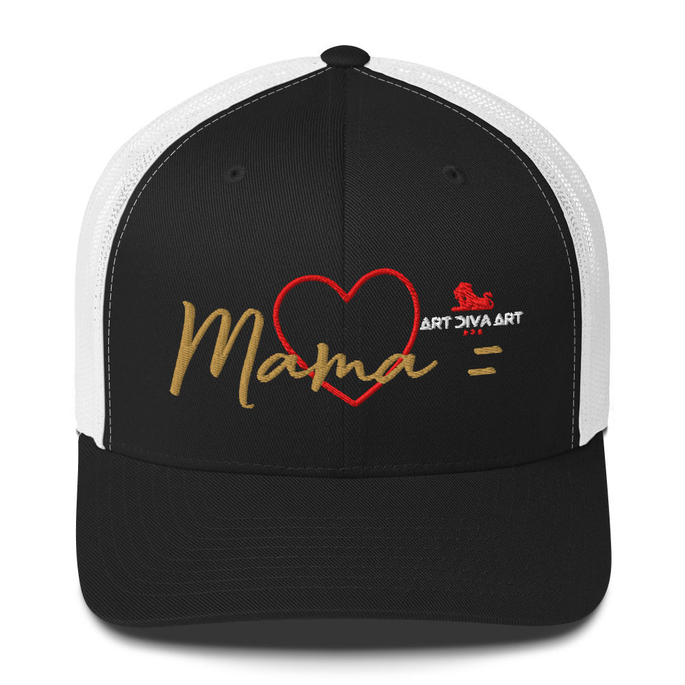 Mama = Heart Trucker Cap - Lion Edition | Mothers of Strength-Moms of Power