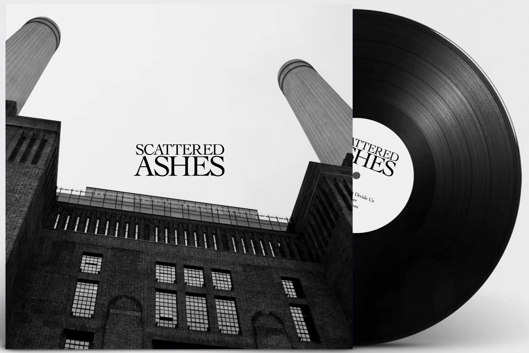 Vinyl mockup of the front of Scattered Ashes EP All That Is Solid Melts Into Air