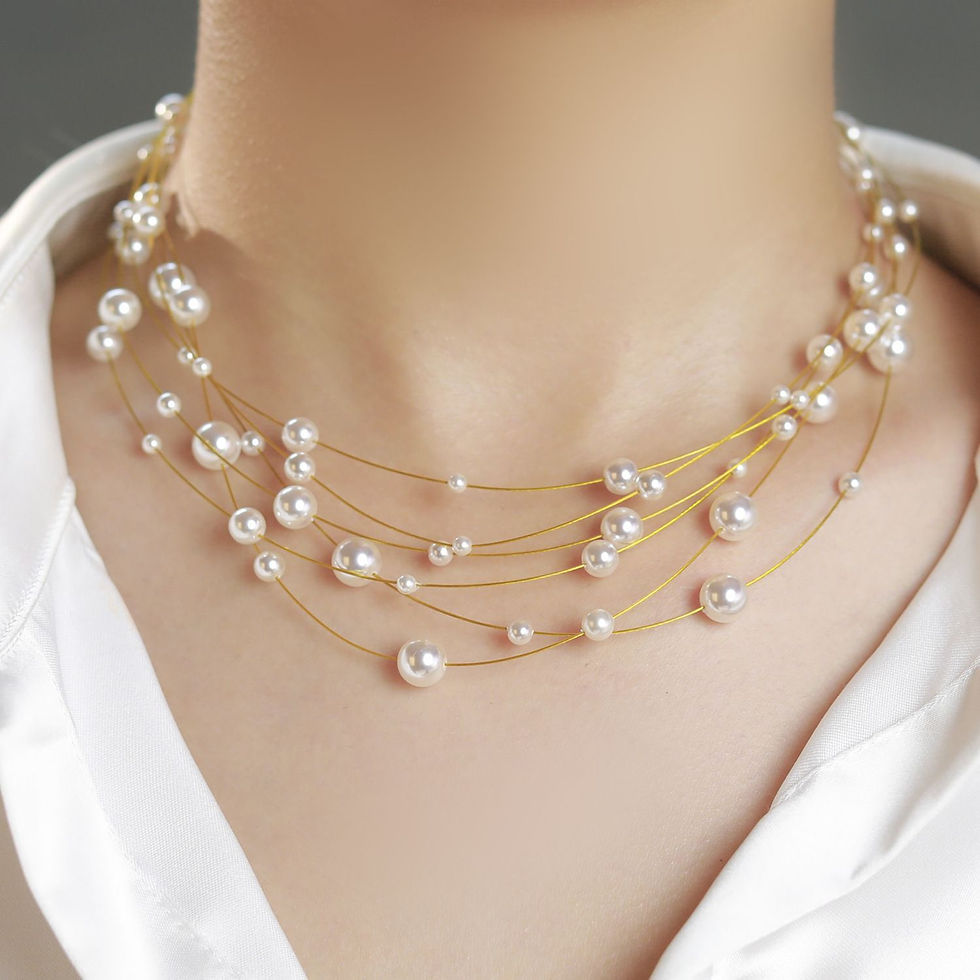 Thumbnail: Layered Pearl Necklace