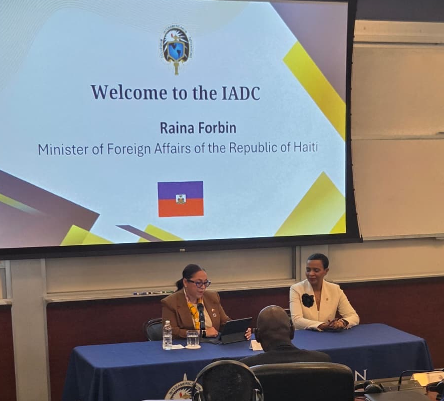Raina Forbin appelle à approfondir la coopération entre Haïti et le Collège interaméricain de défense