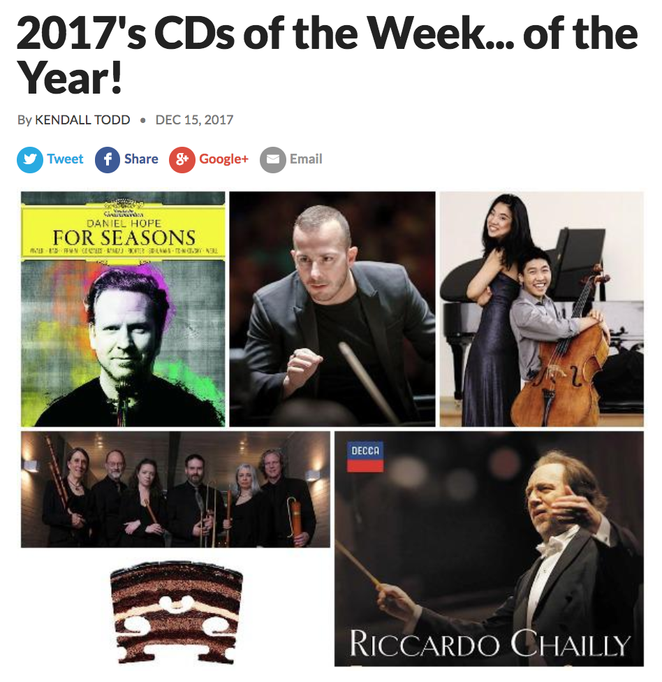 2017's CDs of the Year!
