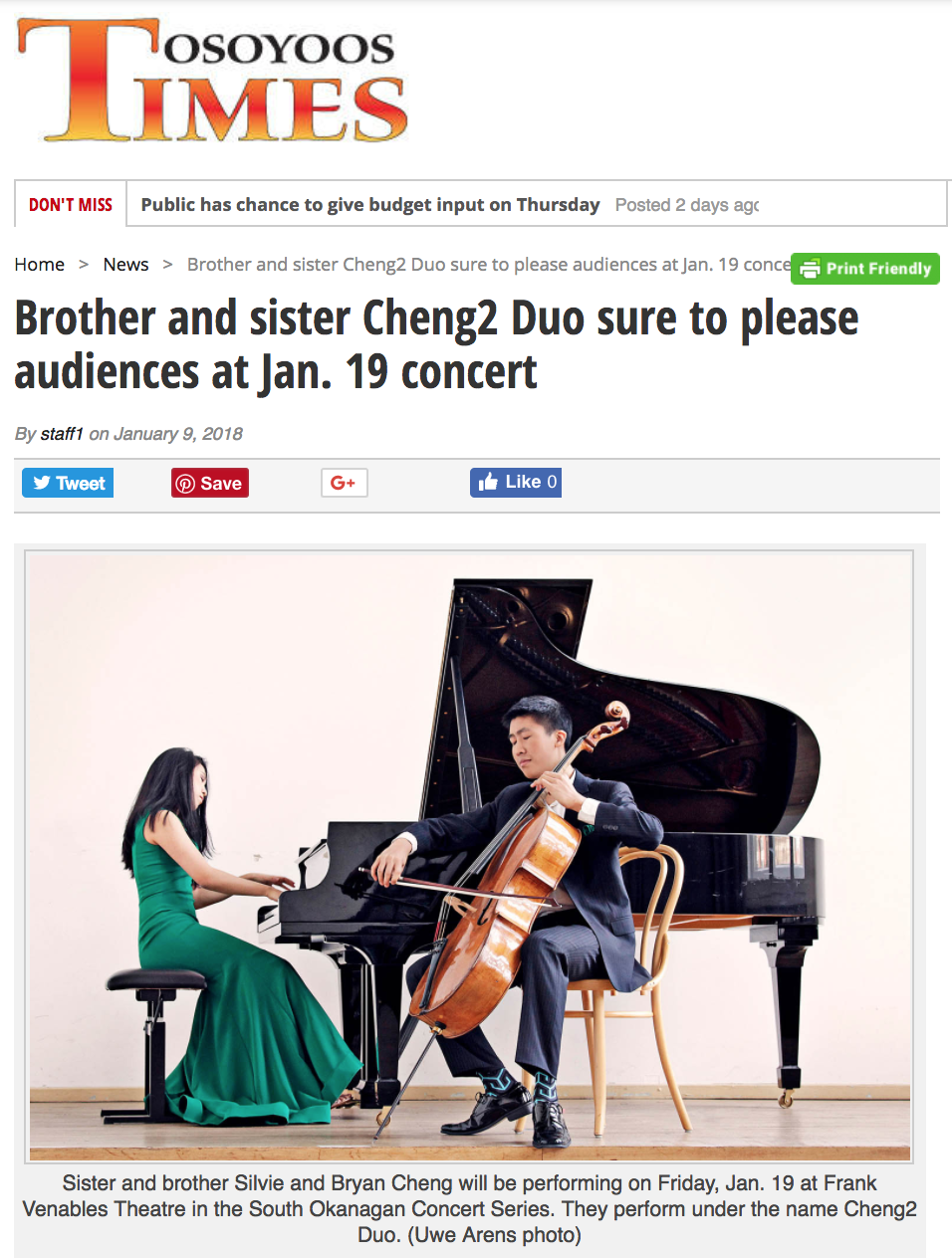 Cheng² Duo sure to please audiences