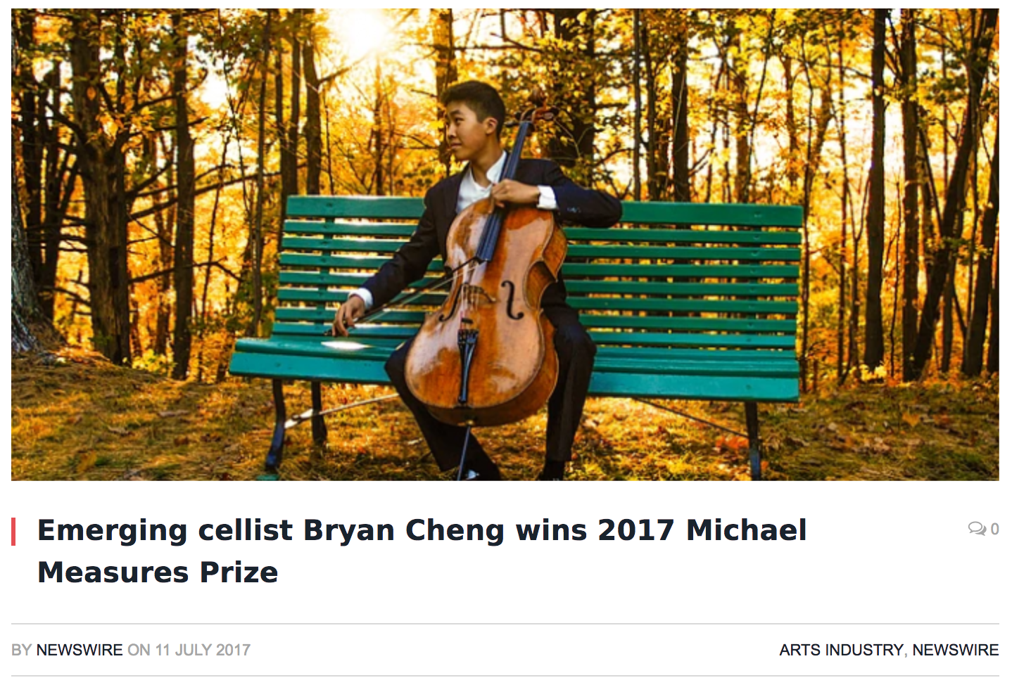 Bryan Cheng wins Michael Measures