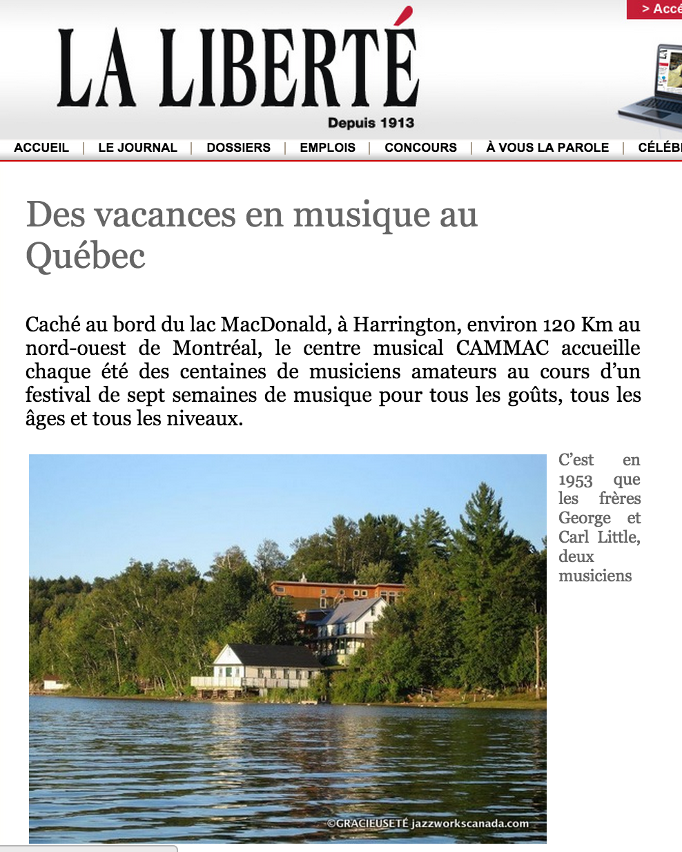 Des vacances en musique au Québec