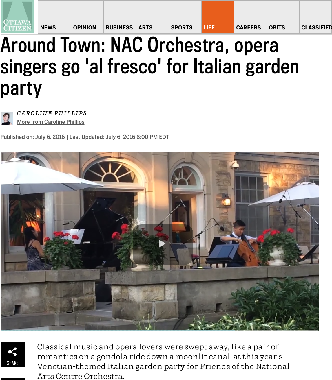 Around Town: Italian garden party