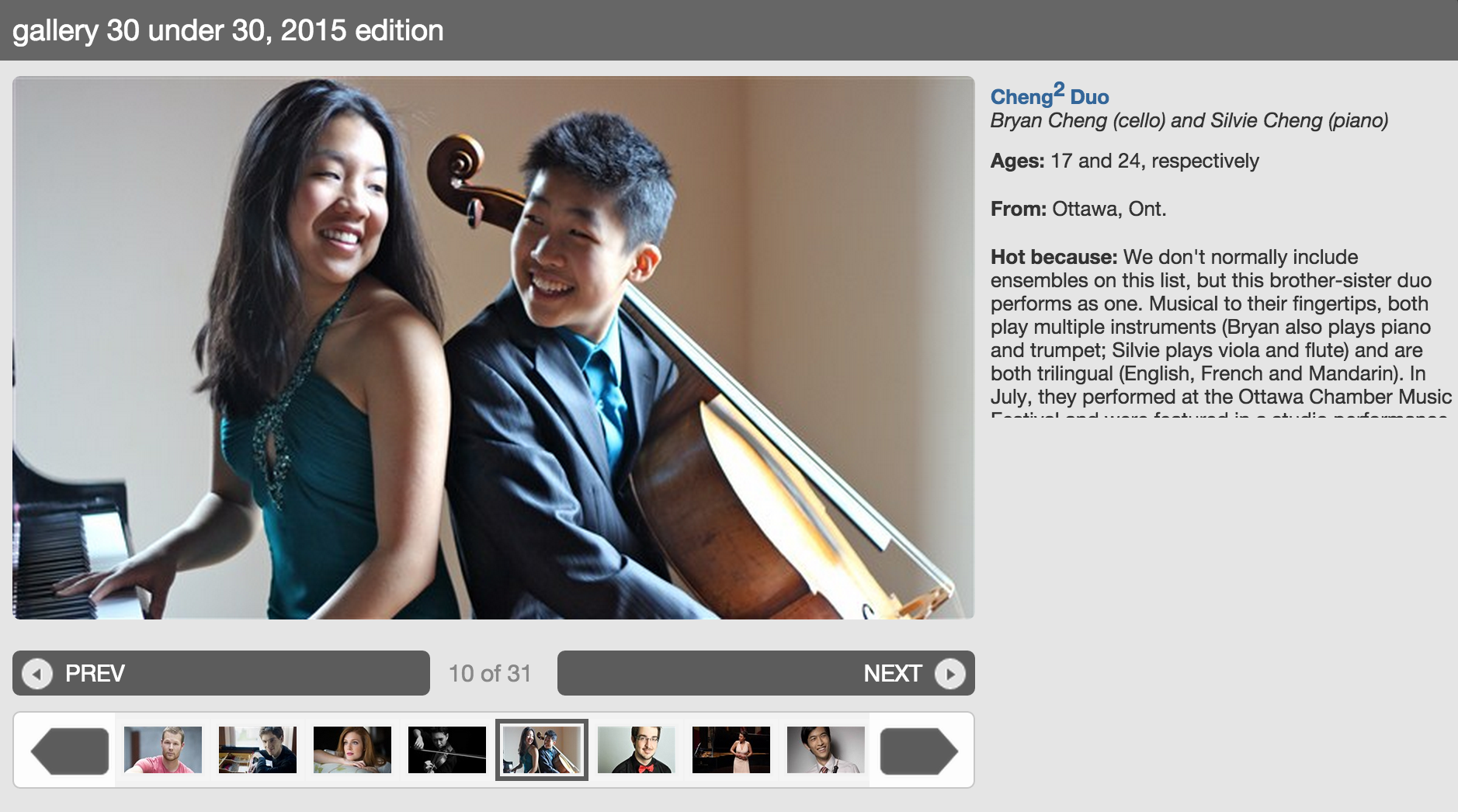 30 hot Canadian classical under 30